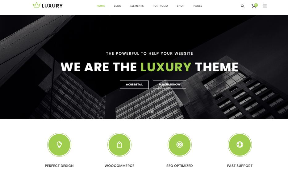 Luxury - mẫu website bán hàng chuyên nghiệp