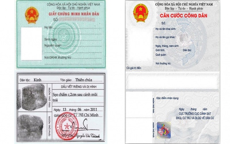 chứng minh nhân dân và căn cước công dân