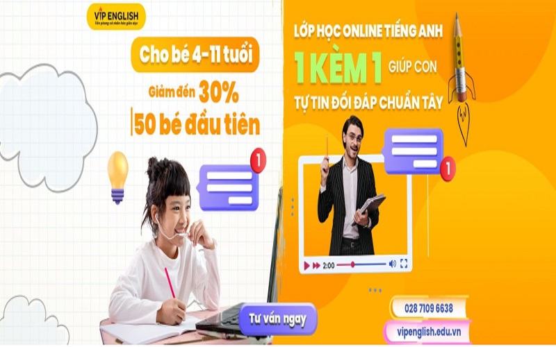 khóa học của VIP English