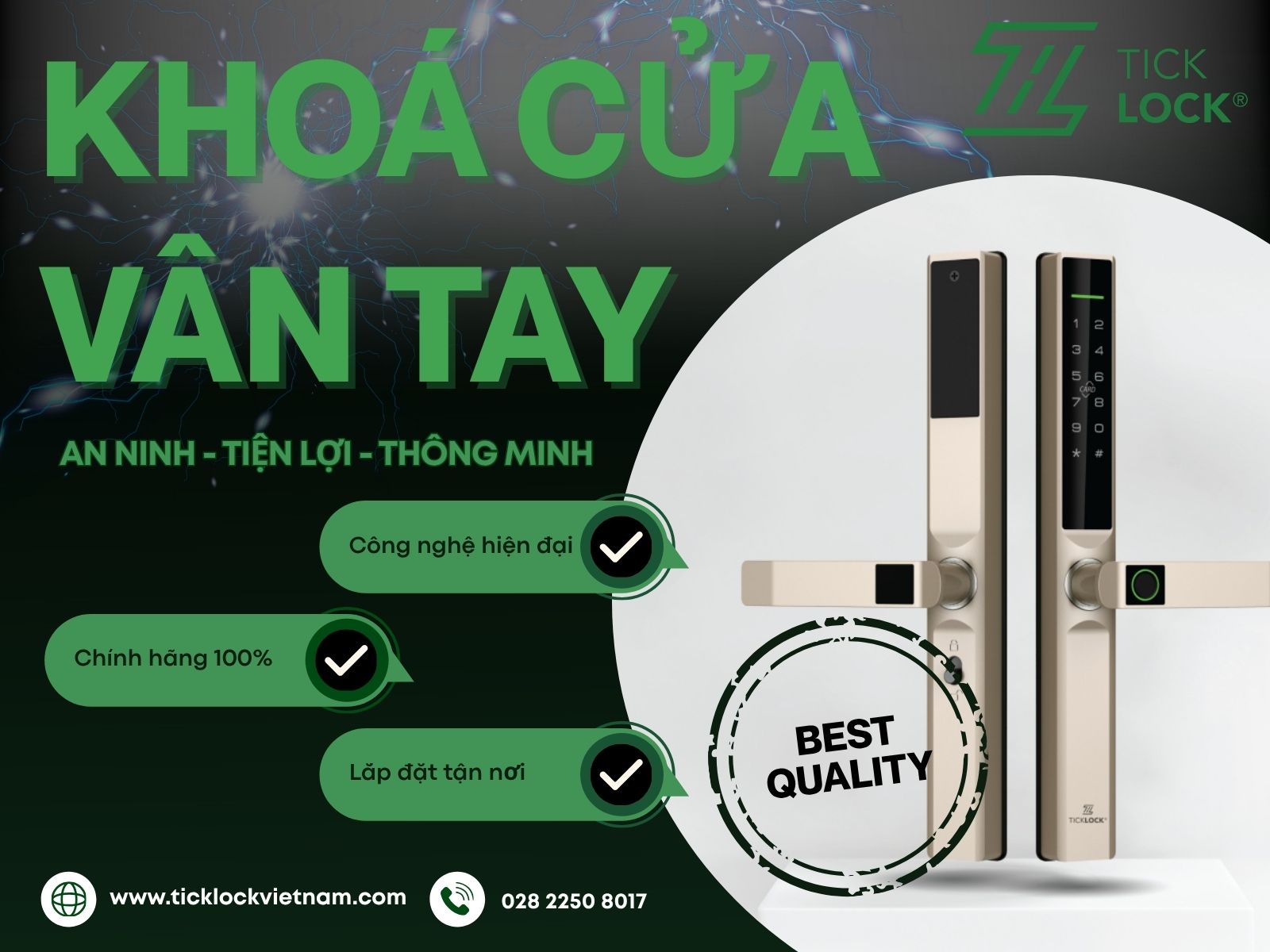 Khóa cửa vân tay TICKLOCK